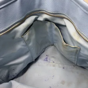 Coach Crossgrain Leather Taxi Street Zip Tote Sky Blue W/ Hangtag XL Purse Flaws thumbnail 9