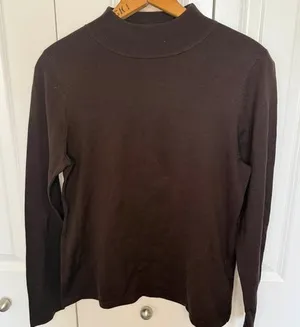Pendleton Silk Blend Mock Neck Sweater - Small thumbnail 1