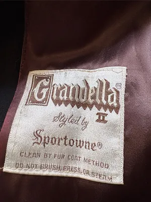 Grandella VINTAGE Size 14 Brown Black Faux Fur Long Coat thumbnail 3