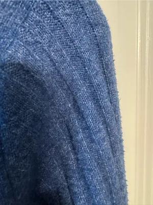 Urban Outfitters Blue Ribbed Cropped Button Cardigan Sweater thumbnail 6