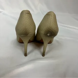 ALDO Faux Snake Skin Print Nude Heels in Size 38.5/8 thumbnail 3