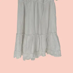 KATE & SAM Tiered Mini Dress Women‎ Size S White Eyelet Ruffle Lace Boho Summer thumbnail 14