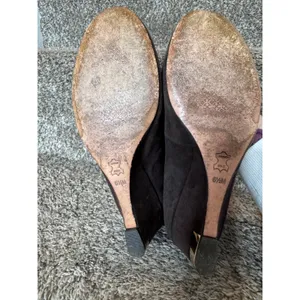 TORY BURCH Astoria Brown Suede Wedge Heels Size‎ 6.5 Leather Soles thumbnail 8
