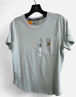 Carhartt Force Women’s Relaxed Fit Midweight Pocket T-Shirt - Size M (8-10) - Mint Green NWT thumbnail 1