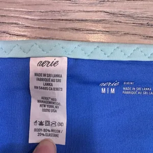 Aerie Womens Royal Blue Neon‎ Lime Colorblock Bikini Brief Bottom Swim Medium M thumbnail 4