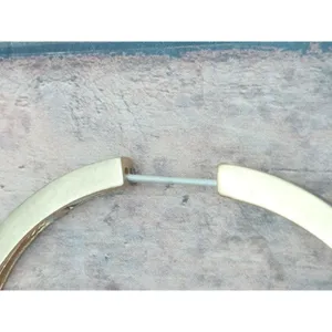 Lia Sophia Gray Enamel Gold Tone Stretchable Bangle Bracelet Baguette Crystals thumbnail 11