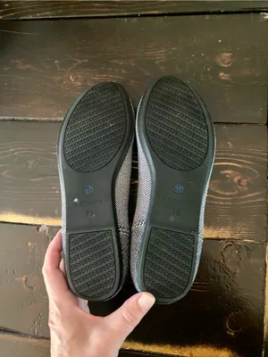 Rothy's Navy and White Knit Ballet Flats with Blue Trim thumbnail 4