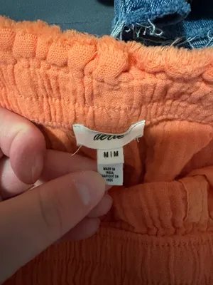 Aerie Peach colored, High Waisted, Cotton Beach Shorts - size medium thumbnail 4