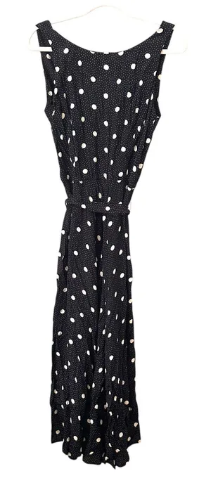 ANN TAYLOR Polka Dot Belted Maxi Dress VINTAGE Sz 10‎ thumbnail 1