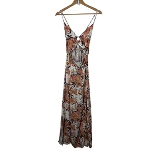 Maaji Floral Cutout Maxi Dress Medium Swim Coverup Beachy Vacation Tropical‎ thumbnail 4