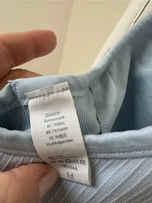 Women’s Light Blue Ribbed Racerback Tank Top Size Medium thumbnail 10