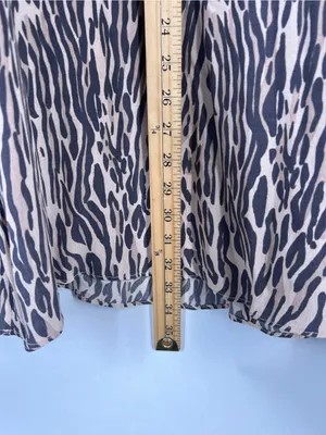 Aritzia Wilfred Cherie Midi Skirt Brown Black Animal Print Size 0 thumbnail 12