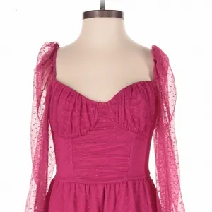 Lulus Magenta Flirty Fashionista Mesh Bustier Romper XS Party Night Out Coquette thumbnail 3