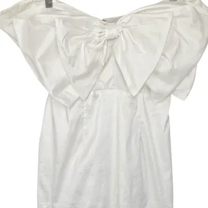 Bardot Mini‎ Bow Dress in Shimmer White Size US XL Cocktail Bridal Statement NEW thumbnail 5