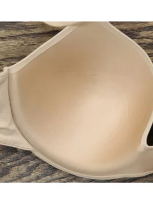 Auden Womens Lightly Lined Comfort Wire Demi T-Shirt Bra Pearl Tan Brown 32DDD thumbnail 3