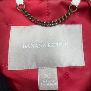 Banana Republic Womens‎ Black Double Breasted Peacoat Gold Buttons XS Preppy thumbnail 5