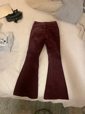 Forever 21 velvet maroon flare pants thumbnail 3