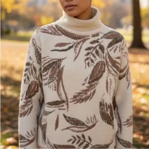 NWT Tahari Fuzzy Knit Patterned Sweater Size XS thumbnail 1