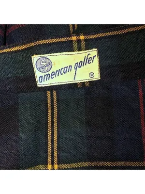 Vintage plaid midi skirt wool high waist USA preppy academia patchwork Heritage thumbnail 8