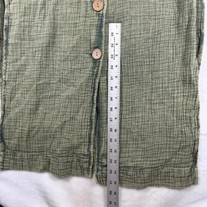 Free People Green‎ Cotton Gauze Button Front Maxi Shirtdress Small OB1546940 thumbnail 5