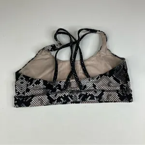 Lululemon Energy Bra Ziggy‎ Snake Butter Pink Black thumbnail 6