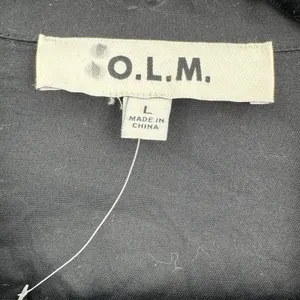 O.L.M. NWT Black Cutout O-Ring Tie Front Blouse L Long Sleeve Y2K Corsetcore thumbnail 5
