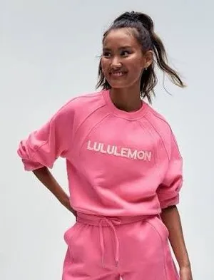 Lululemon Cropped Sweatshirt Pink Size M thumbnail 1