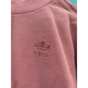 adidas Essential‎ Sweatshirt Waffle Knit Orange Size Small Crew Neck thumbnail 3
