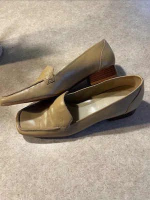 Etienne Aigner Tan Leather Slip-On Loafers thumbnail 7