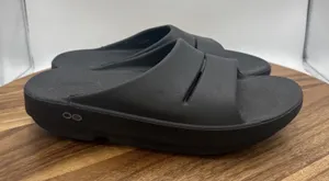 OOFOS OOriginal Recovery Slide Sandals Black Beach‎ Comfort Men's 7 Women's 9 thumbnail 1