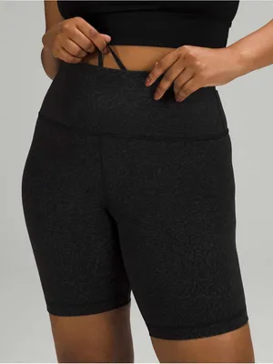 LULULEMON Wunder Train High Rise Short 8" in Crunch Black Sz. 4 thumbnail 3