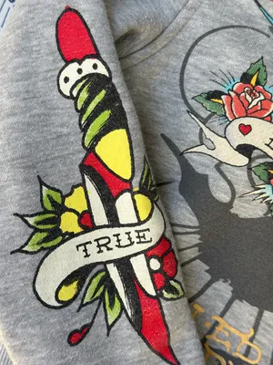Ed Hardy Rose and Sword Full Zip Hoodie XS thumbnail 12