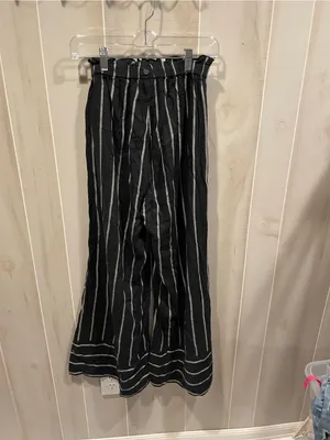Cute Billabong striped wide bell leg pull in beach pants pool surf casual thumbnail 9