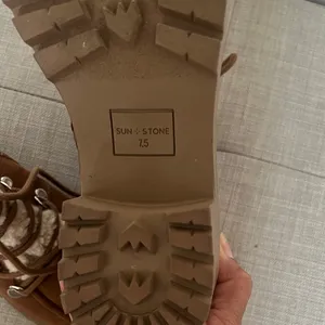 Sun + Stone Tan Lace Up Boots Brown Size 7.5 thumbnail 5