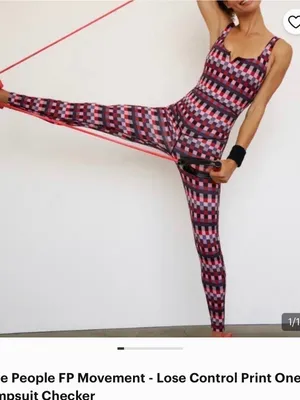Free People FP Movement NWT - Lose Control Print Onesie Jumpsuit L $118 thumbnail 2