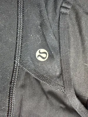 Lululemon Flow Y bra with a mesh back and racerback straps Size 4 Black thumbnail 4