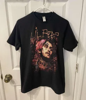 Tultex Lil Peep Merchandise Black T-Shirt thumbnail 1