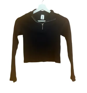 Dynamic Seamless Apparel Size Small Black 1/4 Zip Pullover Top thumbnail 1