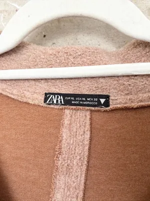 Zara Faux Shearling Half Zip Pullover Sweatshirt thumbnail 3