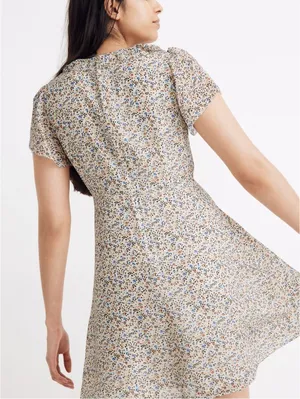 Madewell Silk Ruffle Neck Mini Dress thumbnail 2