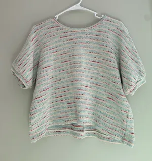 Madewell Mint Stripe Knit Short-Sleeve Top thumbnail 1