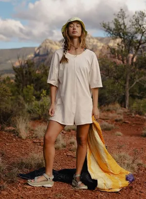 NWT Free People Hot Shot Tee Romper Size XS thumbnail 1