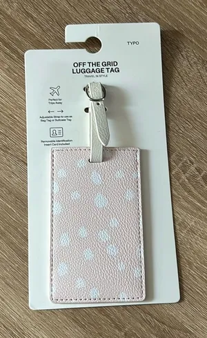 Off the grid pink luggage tag thumbnail 1