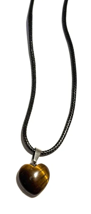 Tiger’s eye charm necklace Brown thumbnail 1