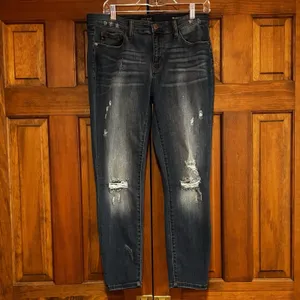 Judy Blue Relaxed Fit Jeans Women's Size 15/32 Style JB8271DK Distressed Casual thumbnail 2