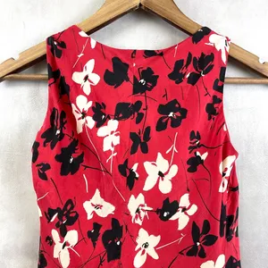Ann Taylor Womens Silk Dress Size 2 Dark Floral‎ Cottage Feminine Whimsy Elegant thumbnail 5
