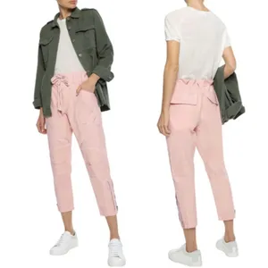 Current/Elliott The Beverly Cropped Tapered Zippered Pants Crystal Pink Size 24‎ thumbnail 2