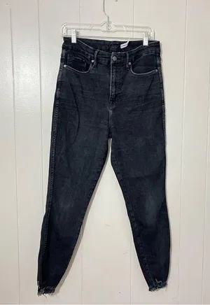 Good American Good Curve Crop Skinny Jeans Raw Hem Size 8/29 thumbnail 1