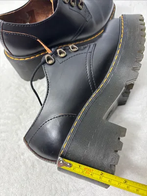 Dr. Martens Leona Lo Black Platform Heeled‎ Oxford Shoes Womens size 7 thumbnail 12