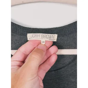 Joah Brown Ribbed High Low Midi Dress Womens S/M Gray Casual Granola Minimal thumbnail 4
